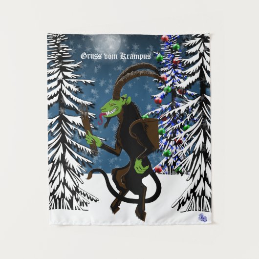 Gruss vom Krampus Wandkleed (Voorkant)