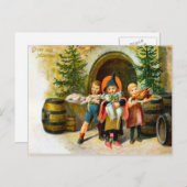 Gruss von Munchen, Duitsland, Kerstmis 1907 Feestdagenkaart (Voorkant / Achterkant)