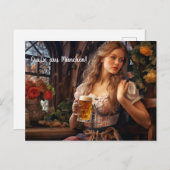  Grüße aus München! Bierzeltstimmung. Bier Briefkaart (Voorkant / Achterkant)