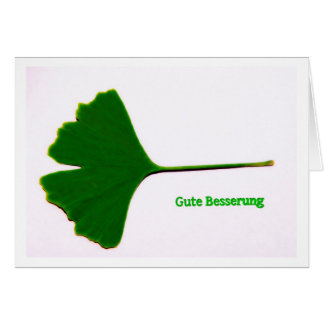 Grußkarte Gute Besserung Ginkgo-Blatt