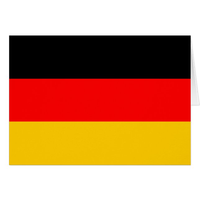Grußkarte mit Deutschland Fahne (Devant horizontal)