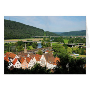 Grußkarte mit Gemünden a. Principal