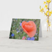 Grusskarte Mohnblumenherz, blanko, gestaltbar Kaart (Gele Bloem)