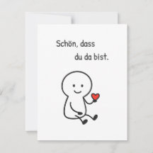 Grußkarte „Schön, dass du da bist.“ - Strichfigur