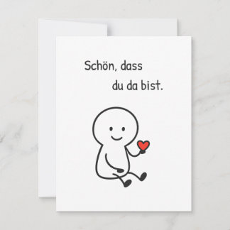 Grußkarte „Schön, dass du da bist.“ - Strichfigur Notitiekaartje