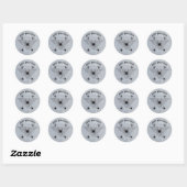 Gruwelige kruipende zwarte weduwen spinnenweb wit ronde sticker (Vel)