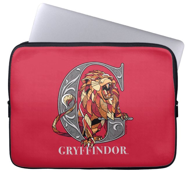 GRYFFINDOR™ Crosshatched Emblem Laptop Sleeve (Voorkant)