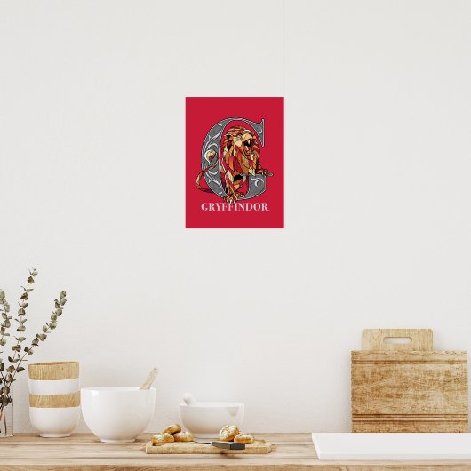 GRYFFINDOR™ Crosshatched Emblem Poster (Keuken)
