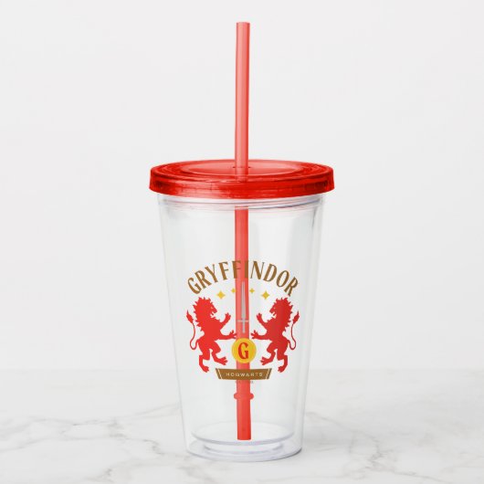 GRYFFINDOR™ House Double Lion Sword Graphic Acryl Drinkbeker (Voorkant)