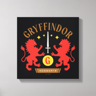 GRYFFINDOR™ House Double Lion Sword Graphic Canvas Afdruk