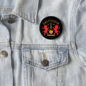 GRYFFINDOR™ House Double Lion Sword Graphic Ronde Button 5,7 Cm (In situ)