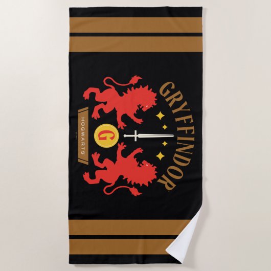 GRYFFINDOR™ House Double Lion Sword Graphic Strandlaken (Voorkant)