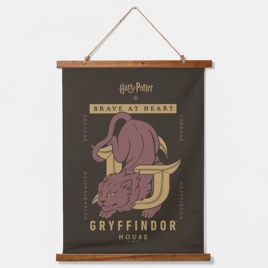 GRYFFINDOR™ Huis Dapper in hart en nieren Hangend Wandkleed (Voorkant)