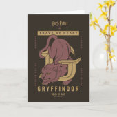 GRYFFINDOR™ Huis Dapper in hart en nieren Kaart (Gele Bloem)