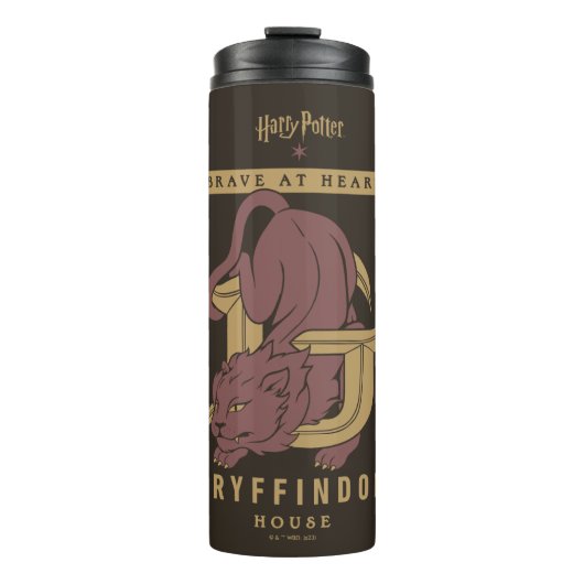GRYFFINDOR™ Huis Dapper in hart en nieren Thermosbeker (Voorkant)