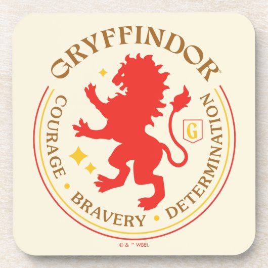 GRYFFINDOR™ Red Lion House Pride Badge Bier Onderzetter (Voorkant)