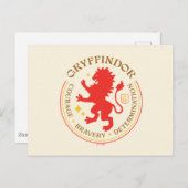 GRYFFINDOR™ Red Lion House Pride Badge Briefkaart (Voorkant / Achterkant)