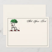 Gryhound Arbre Arbre Heraldique Crest Carte Iv (Devant / Derrière)