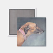 Gryhound Dog Art Magnet (Recto/Verso)