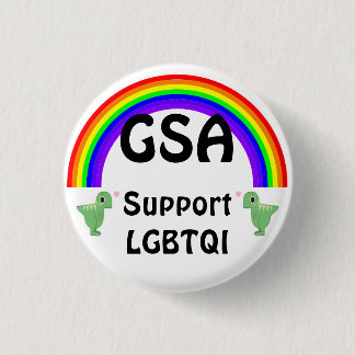 GSA Support LGBTQI Ronde Button 3,2 Cm