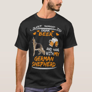 GSD061 - Ik wil alleen bier Drinken en ophangen me T-shirt