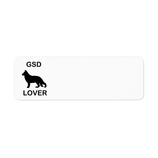 GSD liefhebber Etiket (Voorkant)