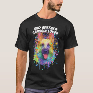 GSD moeder Sangria German Shepherd Animal T-shirt