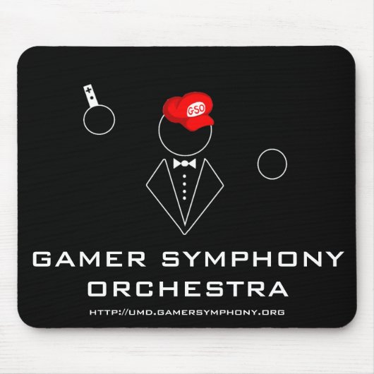 GSO Black Mousepad Muismat (Voorkant)