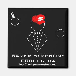 GSO zwart magneet vierkant