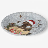 Gsp ,Dog Kerstmas Papieren Bordje (Gekanteld)