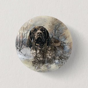 GSP, Duitse kortharige aanwijzer Ronde Button 3,2 Cm