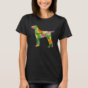 GSP Hond Bloemen Silhouet Tropische Hawaiiaanse Bl T-shirt