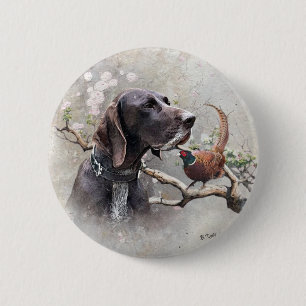 GSP jachtkunst – precisie, passie en fazant Ronde Button 5,7 Cm
