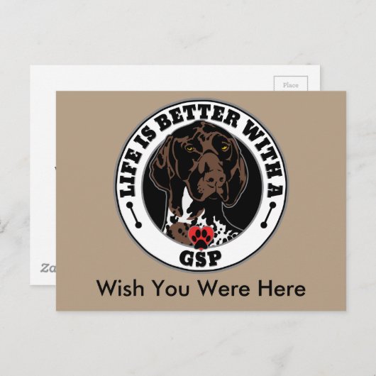 GSP Personalized Life Is Better With A GSP Briefkaart (Voorkant / Achterkant)
