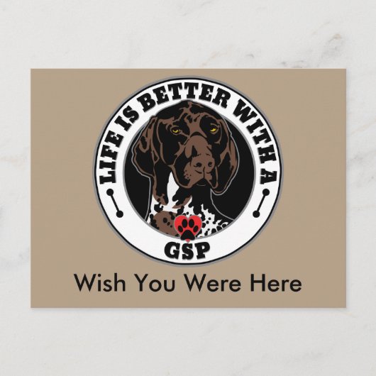 GSP Personalized Life Is Better With A GSP Briefkaart (Voorkant)