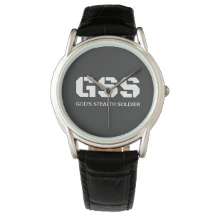 GSS Gods stealth soldaat Christelijk zwart Mannen Horloge
