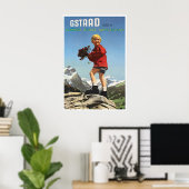 Gstaad Muurprint Zwitserland Ski Poster Gstaad (Thuiskantoor)