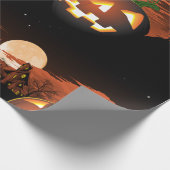 Gstromende Halloween Pumpkin Cadeaupapier (Hoek)
