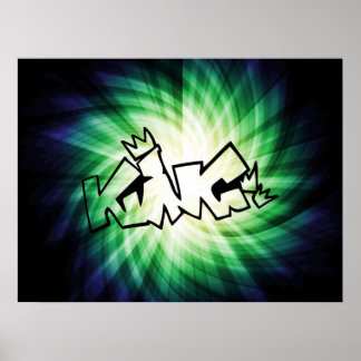 Gstromende King Graffiti Poster