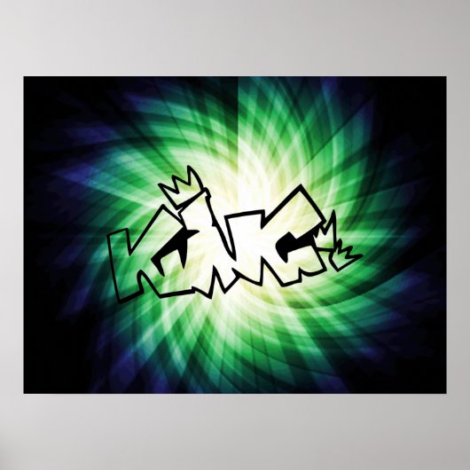Gstromende King Graffiti Poster (Voorkant)