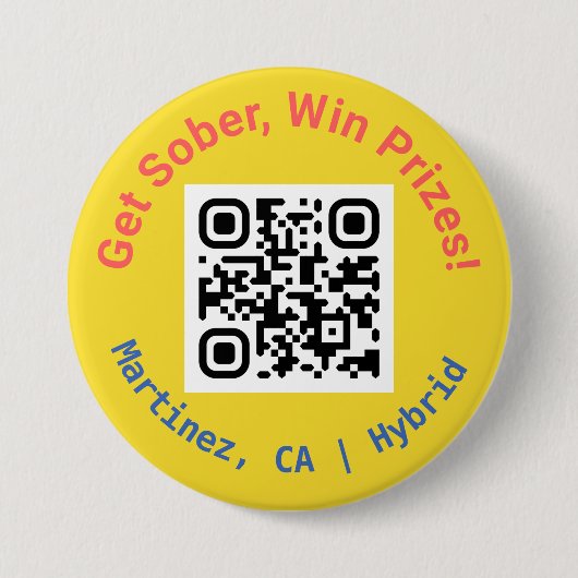 GSWP Linktree QR Code Pin Ronde Button 7,6 Cm (Voorkant)