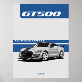 GT500 Muscle Car Poster – Erfgoed