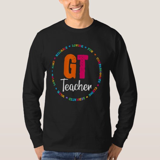 GT-leraar onderwijs-team student-school-specie T-shirt (Voorkant)