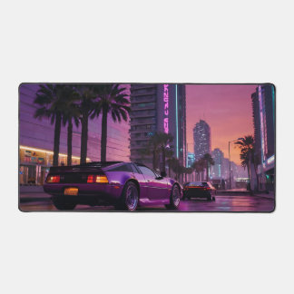 GTA 6 Vibe Desk Mat Retro Car dans Neon Desk Mat