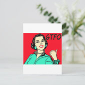 GTFO Gal Briefkaart (Staand voorkant)