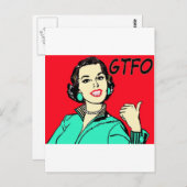 GTFO Gal Briefkaart (Voorkant / Achterkant)