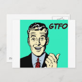 GTFO Guy Briefkaart (Voorkant / Achterkant)