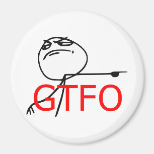 GTFO haalt Guy Rage Face Comee Meme uit Magneet