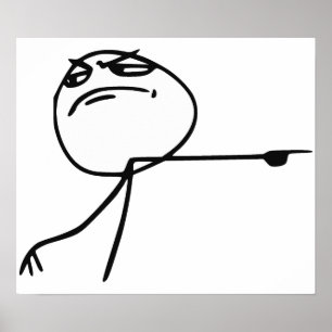 GTFO komt uit Guy Rage Face Comee Meme Poster