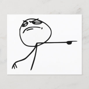 GTFO Wegwezen Guy Rage Face Comic Meme Flyer